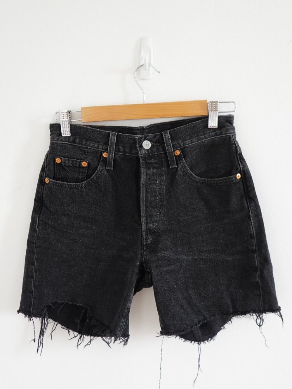 Black Levi's 501 Shorts